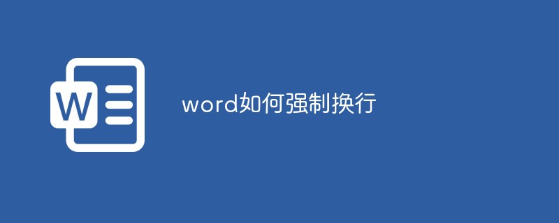 word如何強制換行