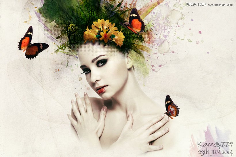 PS合成抽象風(fēng)格的人像藝術(shù)作品