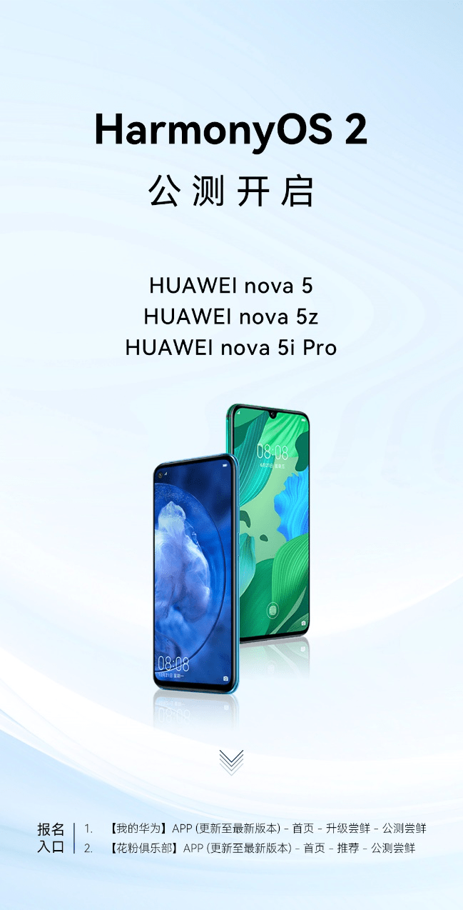華為nova5、nova5z、nova5i Pro啟動HarmonyOS 2不限量公測
