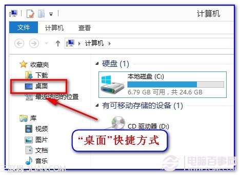 win7資源管理器左欄“桌面”丟失恢復(fù)方法