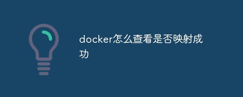 docker怎么查看是否映射成功