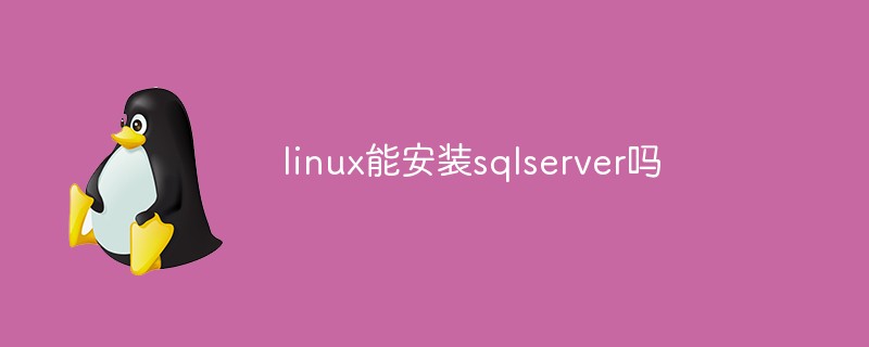 linux能安裝sqlserver嗎