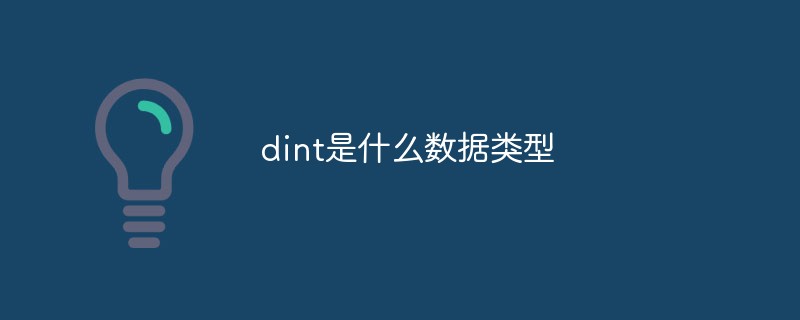 dint是什么數(shù)據(jù)類型