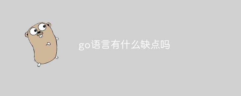 go語言有什么缺點嗎