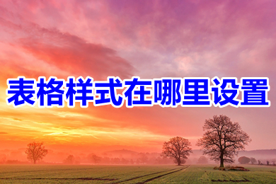 表格樣式在哪里設置 excel和wps表格樣式的設置方法介紹