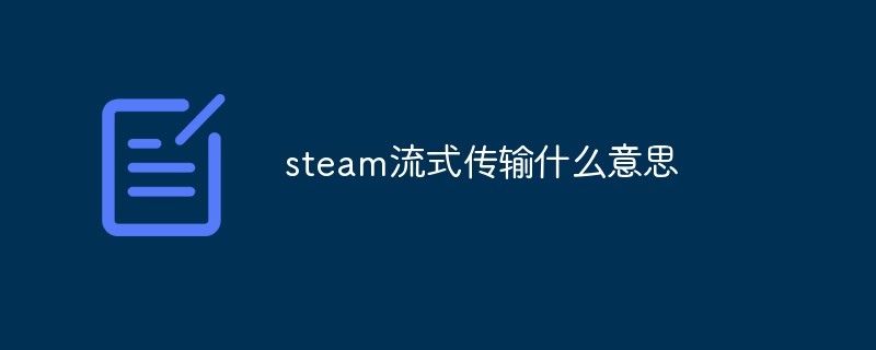 steam流式傳輸什么意思