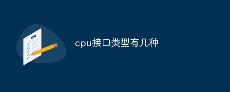 cpu接口類型有幾種