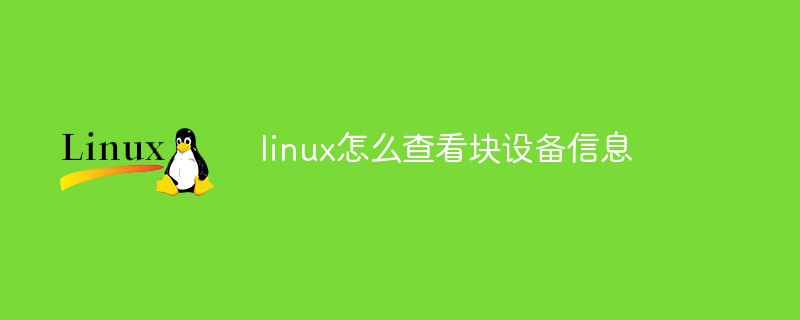 linux怎么查看塊設(shè)備信息