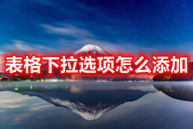 表格下拉選項怎么添加 表格怎么加下拉框選項
