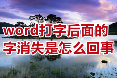 word打字后面的字消失是怎么回事 word打字不顯示不出來怎么辦